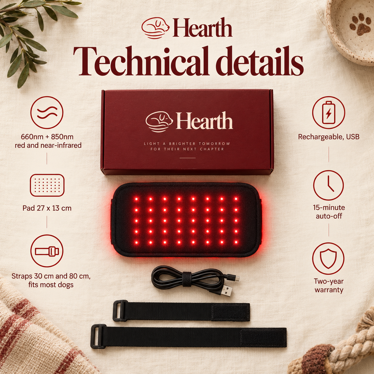 Hearth - Pet Red Light Pad