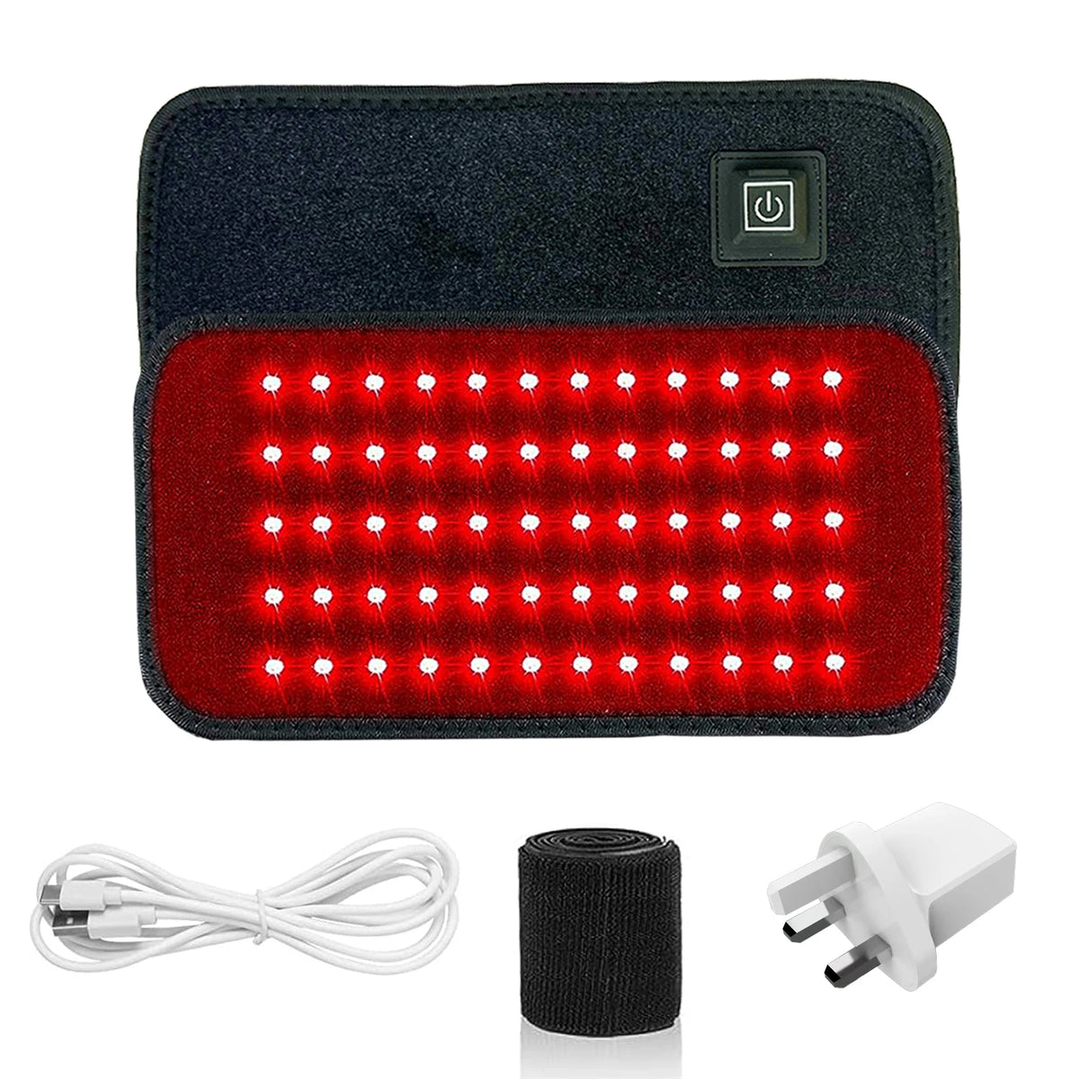 60 LEDs Red＆Infrared Light Therapy Belt 850nm 660nm Back  Burn Fat Wrap Slimming Machine Waist Heat Pad Full Body